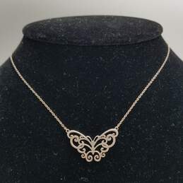 Tiffany & Co. 925 Rubedo Metal Enchant Butterfly Pendant Necklace W/COA 2.9g alternative image