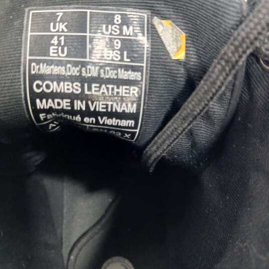 Dr. Martens Combs Black Leather Boots Men's Size 8 image number 6
