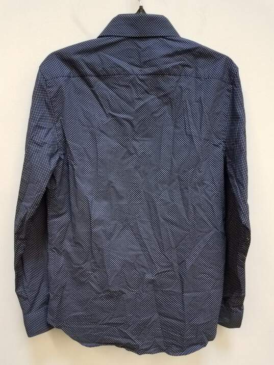 Michael Kors Blue Button-Up Long Sleeve Shirt Size M (15) image number 5