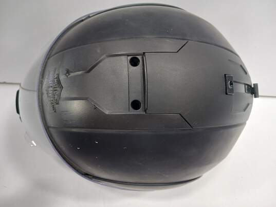 Harley Davidson Matte Black Motorcycle Full Face Flip Visor Helmet with Storage Bag Size S image number 4