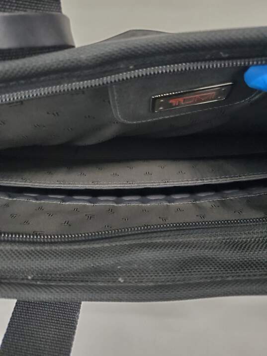 TUMI Black Ballistic Nylon Slimline Padded Laptop Bag Used image number 3