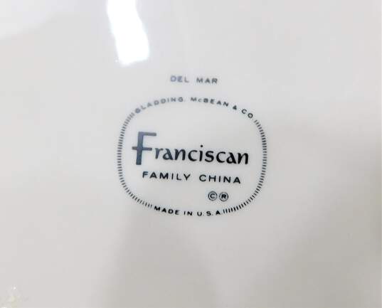 Vintage 60's MCM Franciscan Del Mar 13in Rectangular Serving Platter Ceramic USA image number 4