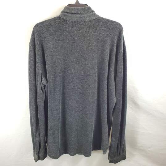 Armani Exchange Men Grey Velvet Button Up Shirt XL image number 2