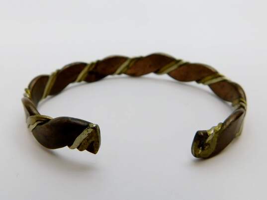 VNTG Copper & Brass Twisted Bracelets image number 4