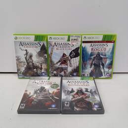 5pc. Bundle of Assorted Xbox 360 Assassin's Creed Games