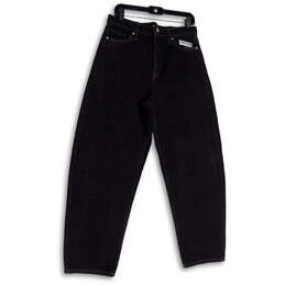 NWT Mens Black Denim Dark Wash Pockets Stretch Straight Leg Jeans Size 30