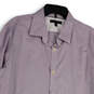 Mens Purple Striped Slim Fit Long Sleeve Spread Collar Button-Up Shirt Sz XL image number 3