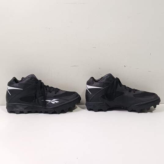 Men's Black Pit Bull 20-25480 Black Mid Top Lace Up Football Cleats Size 11 1/2 image number 2