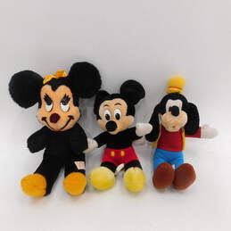 Vintage Walt Disney Mickey Mouse + Goofy Plush Toys