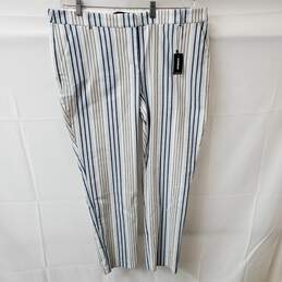 Women's Express Stretch Columnist Ankle Mid Rise Striped Pants Size 16L
