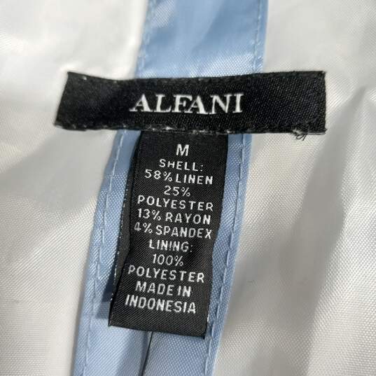 Alfani Bright White Linen Capsule Stretch Blazer Size M NWT image number 4