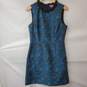 Vintage Betsey Johnson Black & Blue Sleeveless Midi Dress Women's 10 image number 1