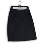 NWT Womens Black Flat Front Back Zip Straight & Pencil Skirt Size 10 image number 2