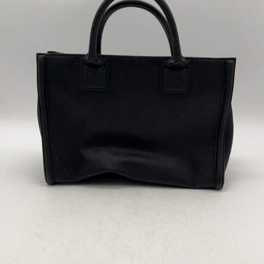 Karl Lagerfeld Womens Black Leather Inner Pocket Double Handle Tote Bag Purse image number 2