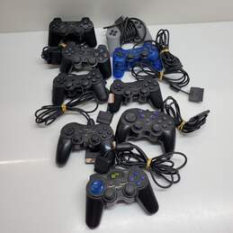 Lot of 9 Playstation Wired Controllers (Untested)