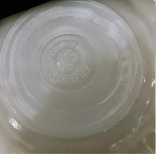 Vintage Federal Glass Golden Glory Milk Glass Saucers image number 5