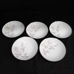 5 Pc Set of Noritake China Melrose Small Bowls