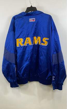 Logo Athletic Mens Blue Pro-Line Los Angeles Rams Football NFL Jacket Size 2XL alternative image