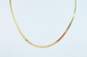 14K Yellow Gold 3.9mm Wide Herringbone Chain Necklace 6.0g image number 1