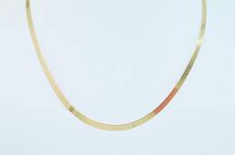 14K Yellow Gold 3.9mm Wide Herringbone Chain Necklace 6.0g