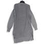 Womens Gray Knitted Long Sleeve Open Front Cardigan Sweater Size XL image number 2