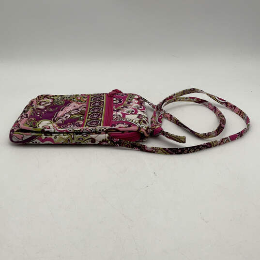 Authentic Womens Multicolor Paisley Pockets Adjustable Strap Crossbody Bag image number 4