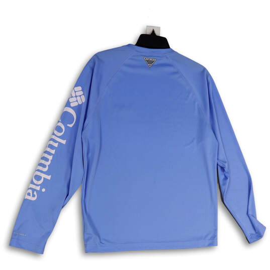 Mens Blue Crew Neck Long Sleeve Pullover Activewear T-Shirt Size Small image number 2