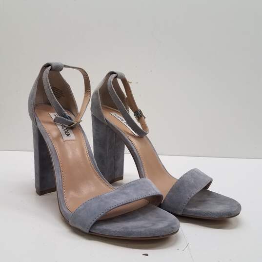 Steve Madden Carrson Grey Suede Ankle Strap Heels Women's Size 10M image number 3