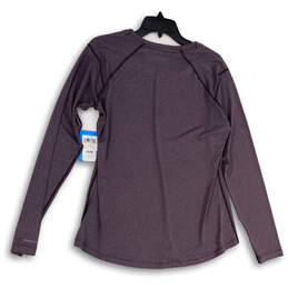 NWT Womens Purple Long Sleeve Round Neck Pullover Activewear T-Shirt Size L alternative image