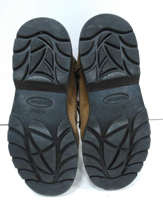 Brahma Men's Tan Suede Leather Waterproof Steel Toe Boots Size 10 image number 5
