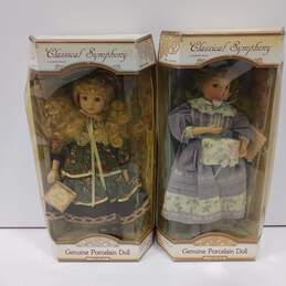 Bundle of 2 Classical Symphony Porcelain Dolls IOB