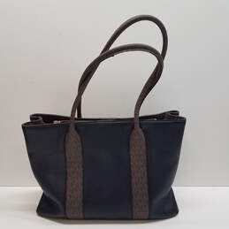 Michael Kors Austin Pebbled Leather Signature Stripe Tote Bag alternative image