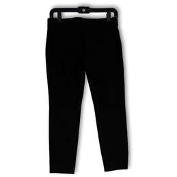 Womens Black Flat Front Stretch Pockets Straight Leg Chino Pants Size 0 alternative image