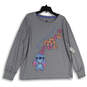 NWT Womens Gray Graphic Crew Neck Long Sleeve Pullover Sweatshirt Size L image number 1