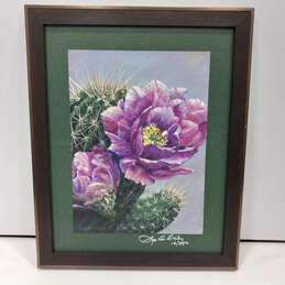 Framed & Signed Purple Majesty Cactus Print by Sue Ann Dickey w/COA alternative image