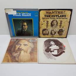 Lot of Vintage Country/Folk Vinyl Records - Willie Nelson, Johnny Cash, Kenny Rogers+