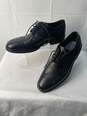 Mens Ecco Black Tie Up Dress Shoes Size 9 image number 4