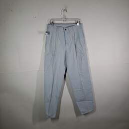 NWT Mens Cotton Pleated Front Straight Leg Chino Pants Size 34x30