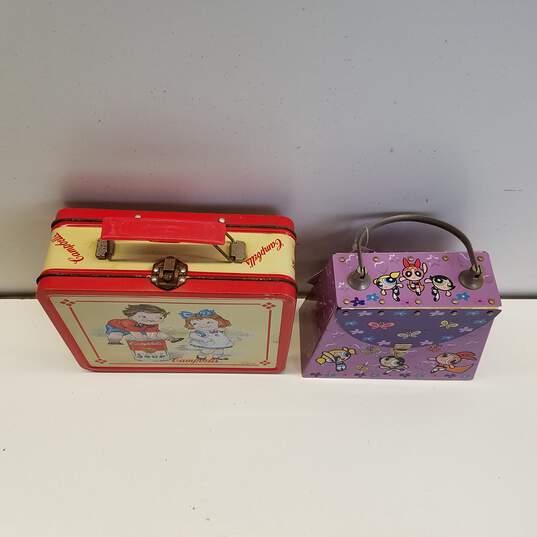 Bundle of 2 Vintage Assorted Tin Lunch Boxes image number 7