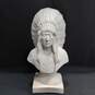 Bradley's White Ceramic Native American Chef Bust Statue 18.5" Tall image number 1
