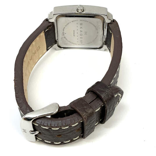 Designer Skagen 251SSLW Silver-Tone Stainless Steel Analog Wristwatch image number 4