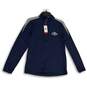 NWT Antigua Womens Navy Blue Milwaukee Brewers Mock Neck 1/4 Zip Jacket Size M image number 1