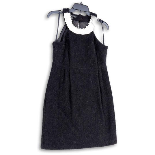 NWT Womens Black Embellished Sleeveless Round Neck Back Zip Mini Dress Sz 6 image number 1