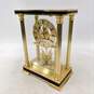 VTG Seiko Quartz Lucite Brass Pillar Skeleton Clock 400 Day Mantel Clock IOB image number 1