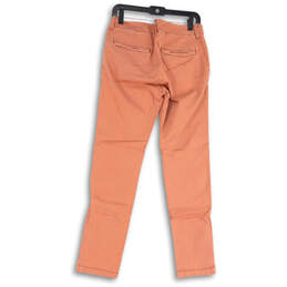 Mens Orange Flat Front Slash Pockets Skinny Leg Chino Pants Size 30X32 alternative image