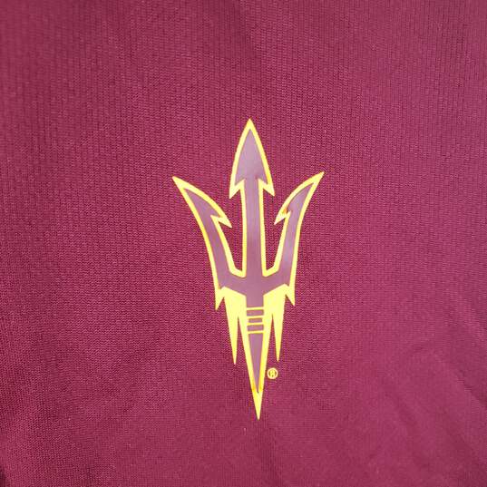Mens Arizona State Sun Devils Mock Neck 1/4 Zip Short Sleeve T-Shirt Size S image number 4
