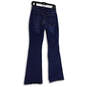 Womens Blue Denim Medium Wash Stretch Pockets Regular Fit Flared Jeans 28 image number 2