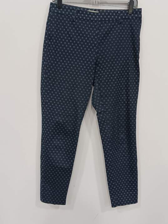 H&M Women's Navy Blue Floral Casual Pants Size 6 image number 1