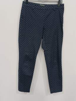 H&M Women's Navy Blue Floral Casual Pants Size 6