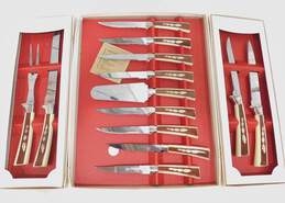 Vintage Regent Sheffield English Stainless Steel 19 pc Treasure Chest Cutlery Knife Set  Complete